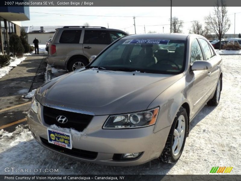 Golden Beige / Beige 2007 Hyundai Sonata SE V6