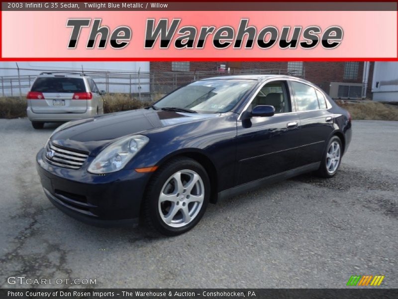 Twilight Blue Metallic / Willow 2003 Infiniti G 35 Sedan