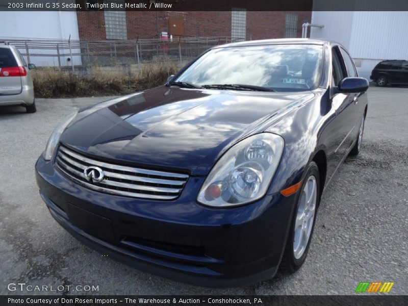 Twilight Blue Metallic / Willow 2003 Infiniti G 35 Sedan