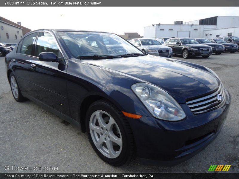 Twilight Blue Metallic / Willow 2003 Infiniti G 35 Sedan