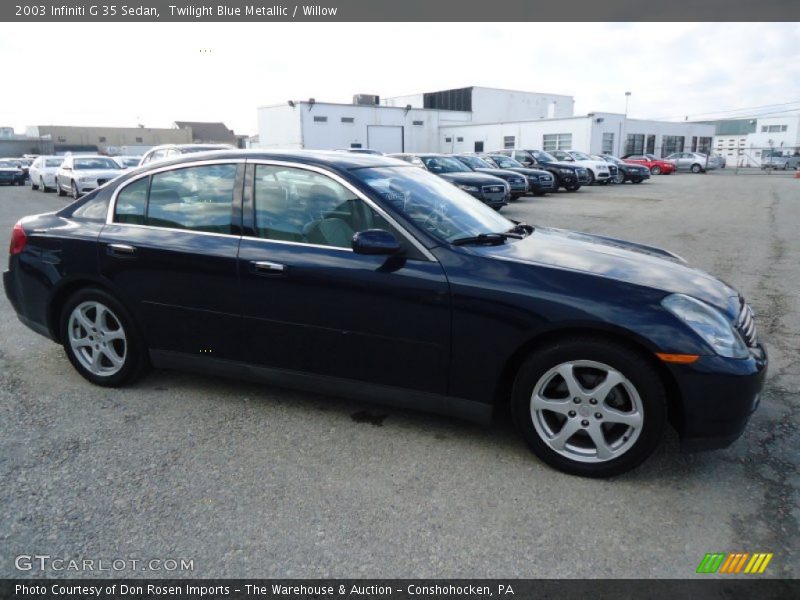 Twilight Blue Metallic / Willow 2003 Infiniti G 35 Sedan