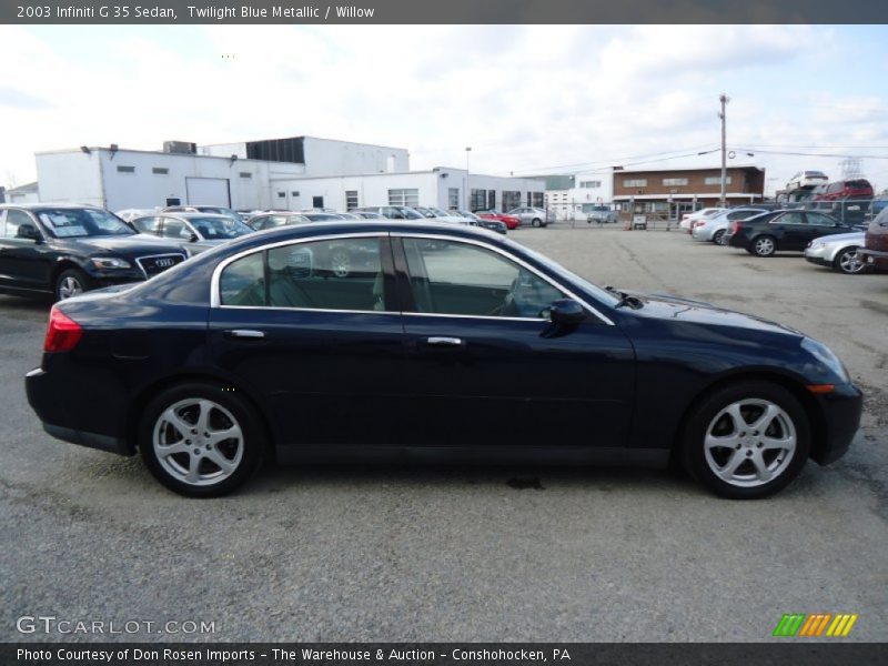 Twilight Blue Metallic / Willow 2003 Infiniti G 35 Sedan