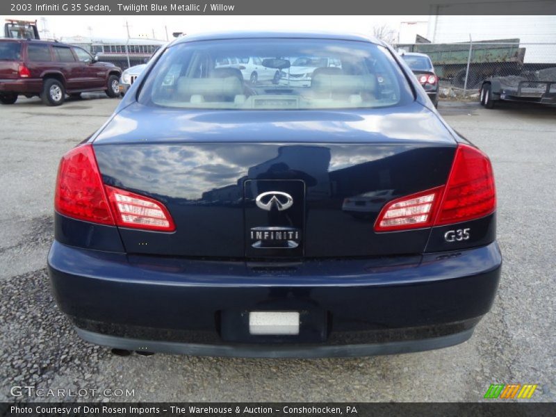Twilight Blue Metallic / Willow 2003 Infiniti G 35 Sedan