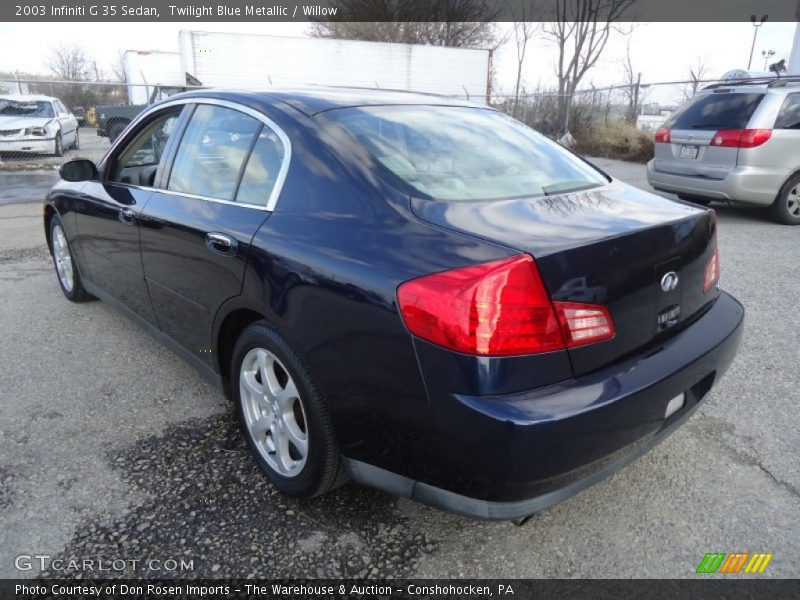 Twilight Blue Metallic / Willow 2003 Infiniti G 35 Sedan