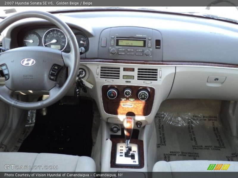 Golden Beige / Beige 2007 Hyundai Sonata SE V6