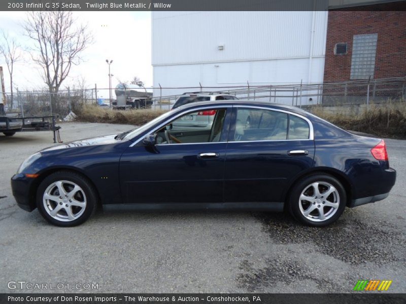 Twilight Blue Metallic / Willow 2003 Infiniti G 35 Sedan