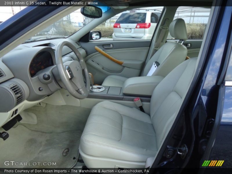 Twilight Blue Metallic / Willow 2003 Infiniti G 35 Sedan