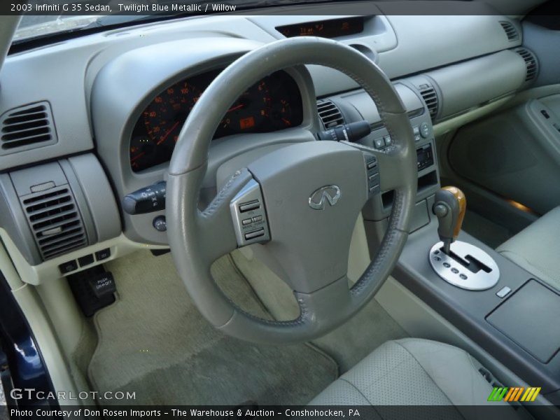 Twilight Blue Metallic / Willow 2003 Infiniti G 35 Sedan