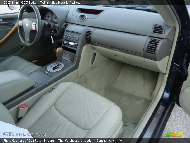 Twilight Blue Metallic / Willow 2003 Infiniti G 35 Sedan