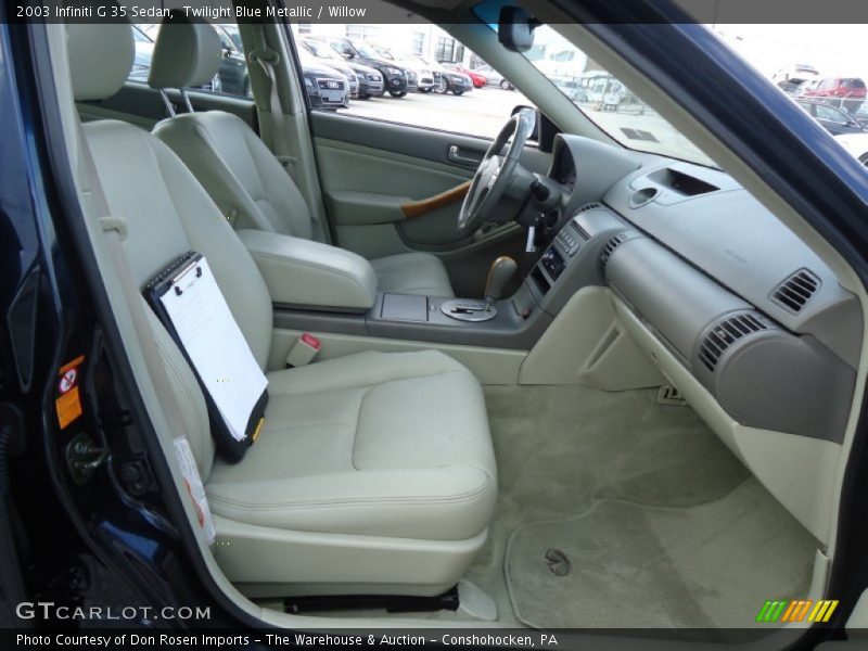 Twilight Blue Metallic / Willow 2003 Infiniti G 35 Sedan