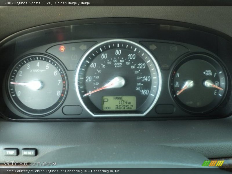Golden Beige / Beige 2007 Hyundai Sonata SE V6