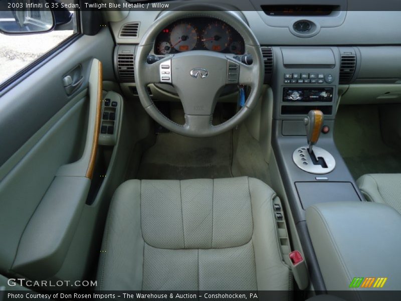 Twilight Blue Metallic / Willow 2003 Infiniti G 35 Sedan