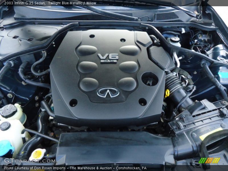Twilight Blue Metallic / Willow 2003 Infiniti G 35 Sedan