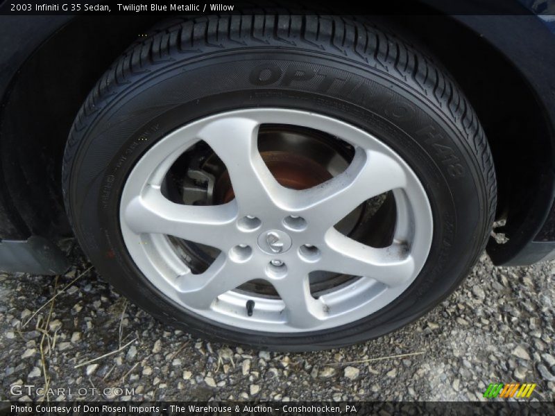 Twilight Blue Metallic / Willow 2003 Infiniti G 35 Sedan