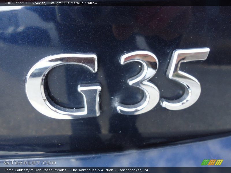 Twilight Blue Metallic / Willow 2003 Infiniti G 35 Sedan