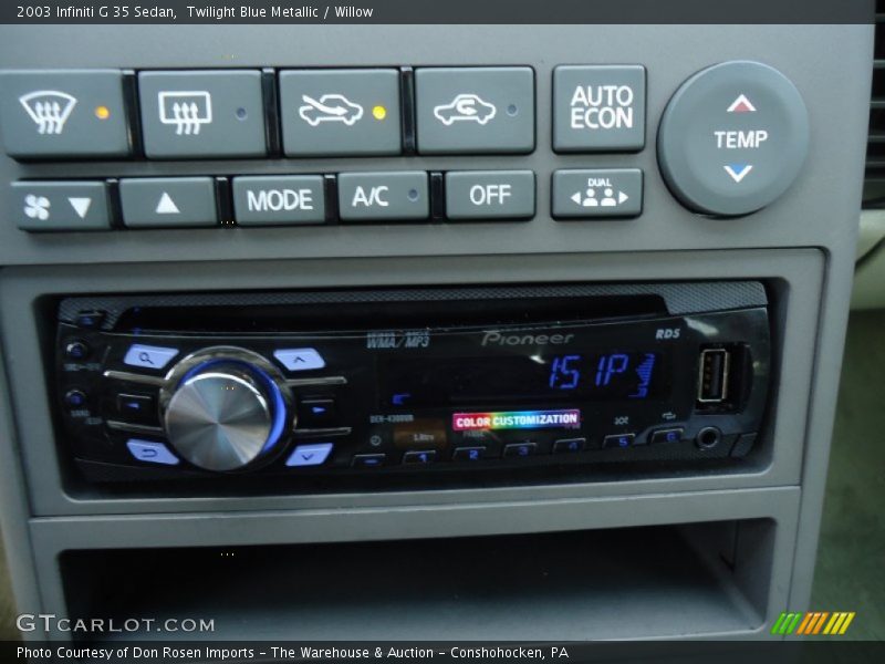 Twilight Blue Metallic / Willow 2003 Infiniti G 35 Sedan