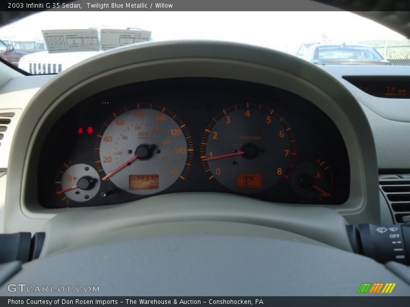 Twilight Blue Metallic / Willow 2003 Infiniti G 35 Sedan