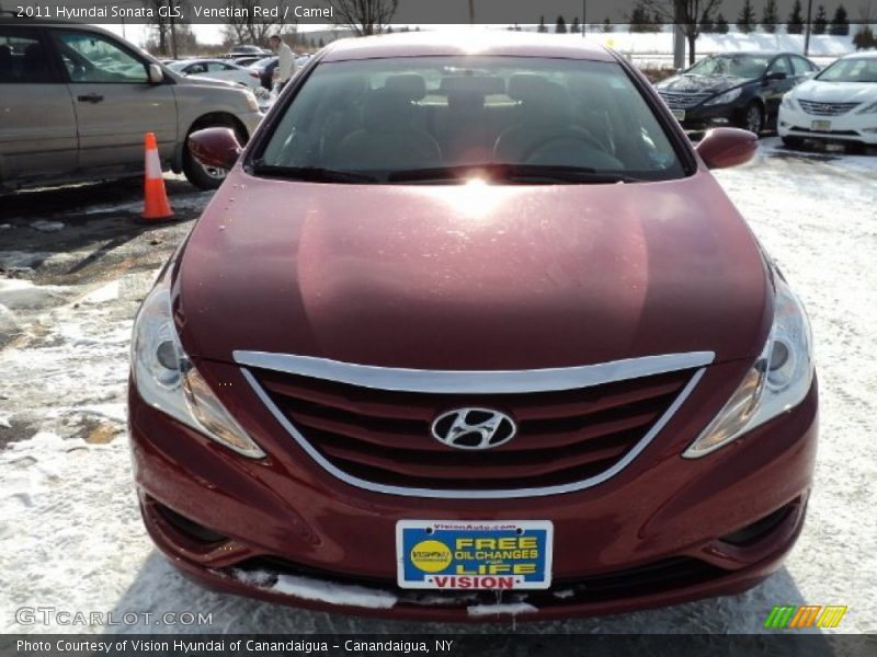 Venetian Red / Camel 2011 Hyundai Sonata GLS