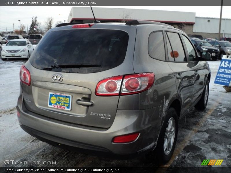 Mineral Gray / Gray 2011 Hyundai Santa Fe GLS AWD