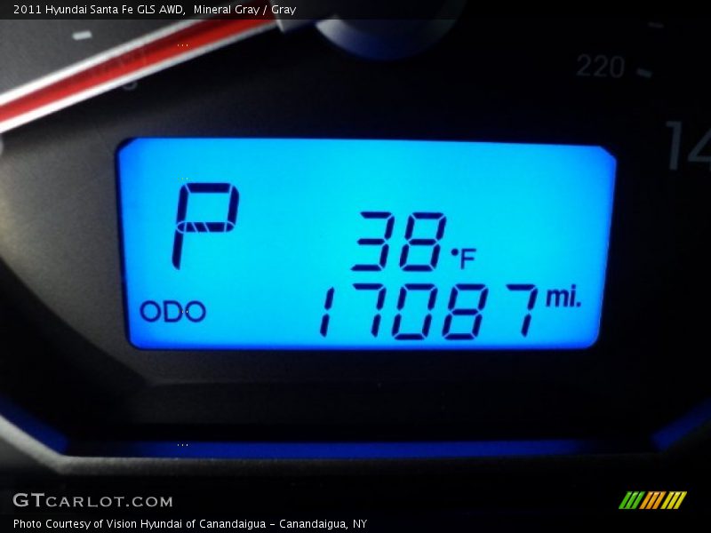 Mineral Gray / Gray 2011 Hyundai Santa Fe GLS AWD