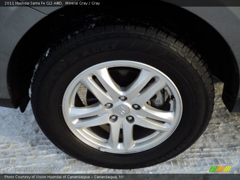 Mineral Gray / Gray 2011 Hyundai Santa Fe GLS AWD
