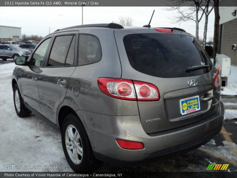 Mineral Gray / Gray 2011 Hyundai Santa Fe GLS AWD