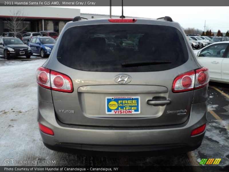 Mineral Gray / Gray 2011 Hyundai Santa Fe GLS AWD