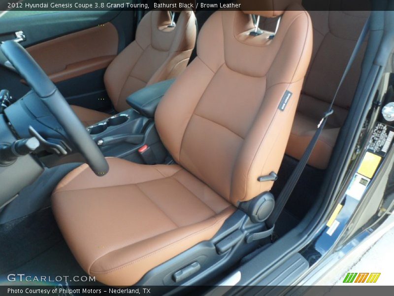 Drivers Seat in Brown Leather - 2012 Hyundai Genesis Coupe 3.8 Grand Touring