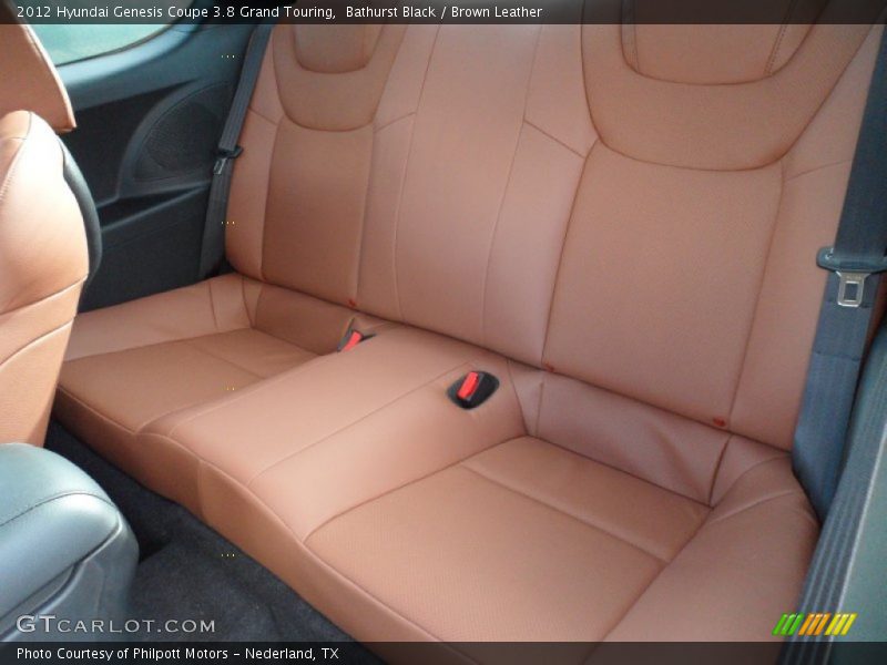 Rear Seat in Brown Leather - 2012 Hyundai Genesis Coupe 3.8 Grand Touring