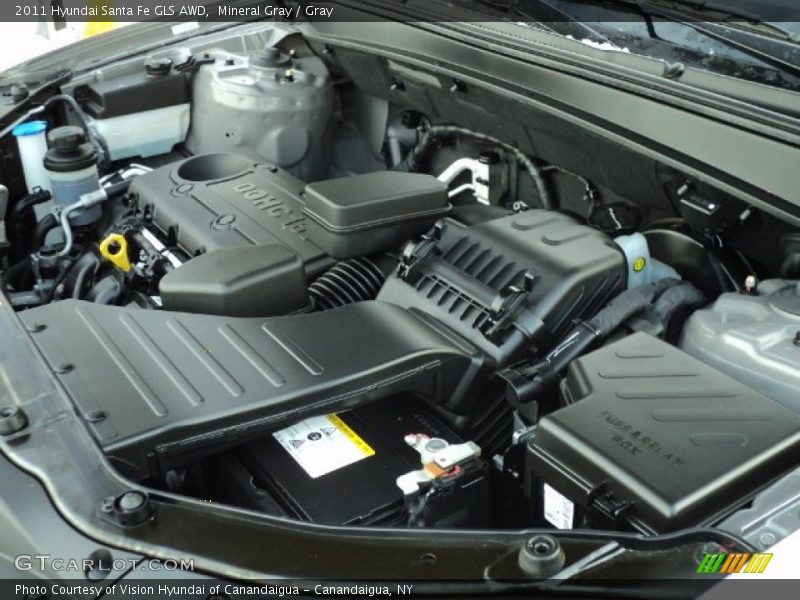 Mineral Gray / Gray 2011 Hyundai Santa Fe GLS AWD