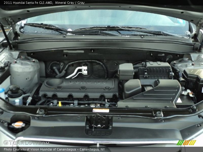 Mineral Gray / Gray 2011 Hyundai Santa Fe GLS AWD