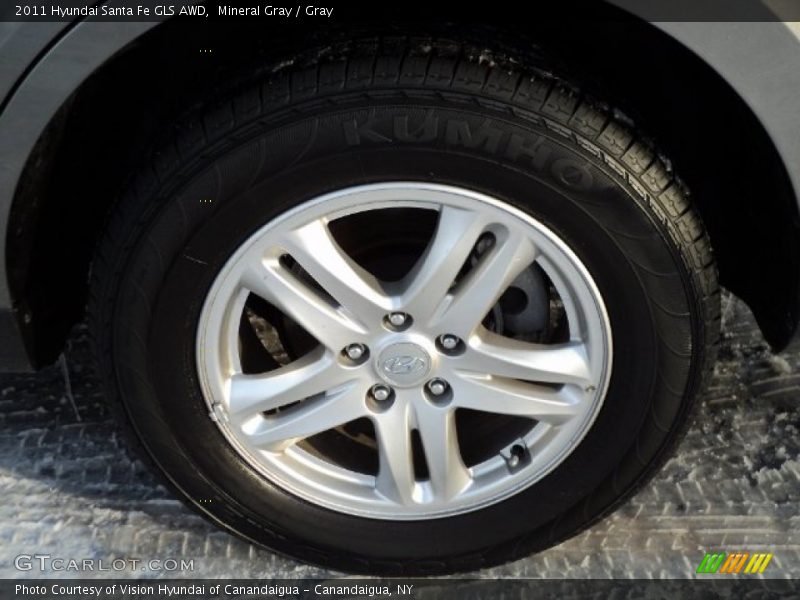 Mineral Gray / Gray 2011 Hyundai Santa Fe GLS AWD