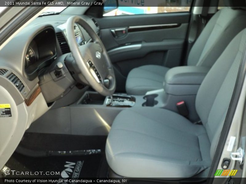 Mineral Gray / Gray 2011 Hyundai Santa Fe GLS AWD