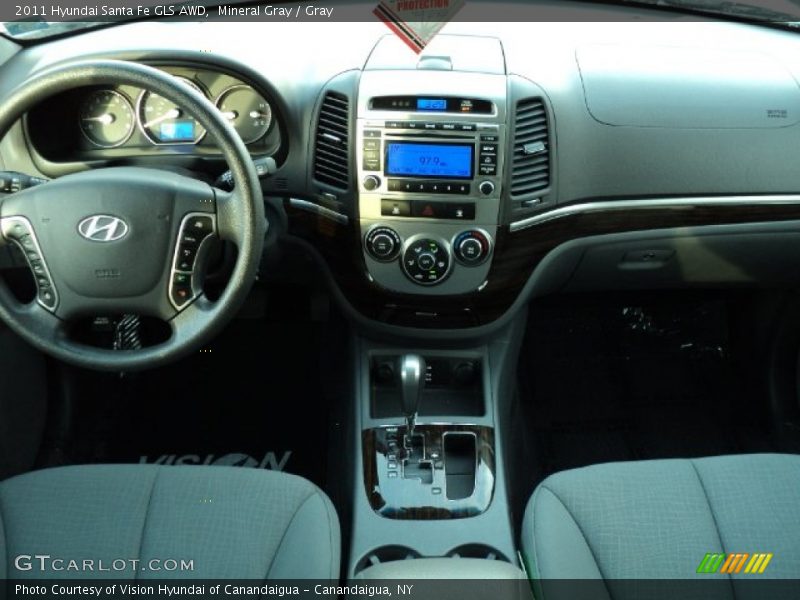 Mineral Gray / Gray 2011 Hyundai Santa Fe GLS AWD