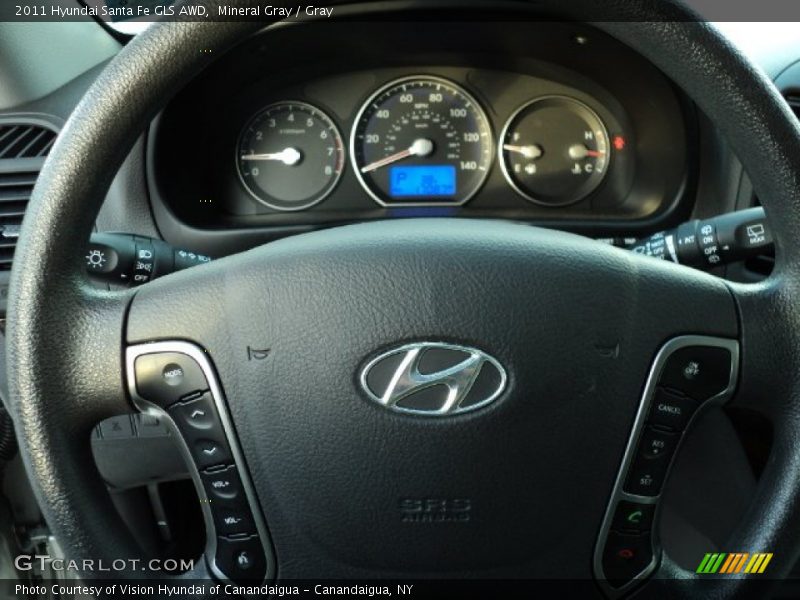Mineral Gray / Gray 2011 Hyundai Santa Fe GLS AWD