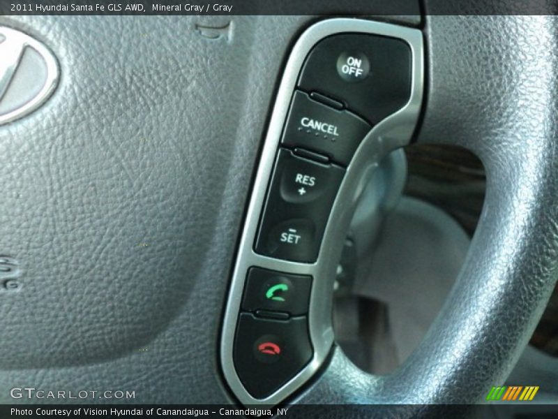 Mineral Gray / Gray 2011 Hyundai Santa Fe GLS AWD