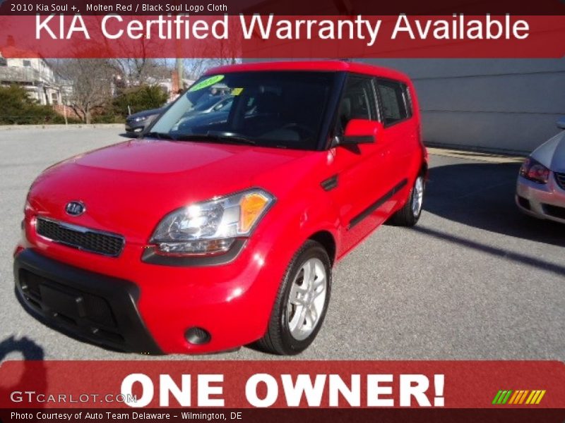 Molten Red / Black Soul Logo Cloth 2010 Kia Soul +
