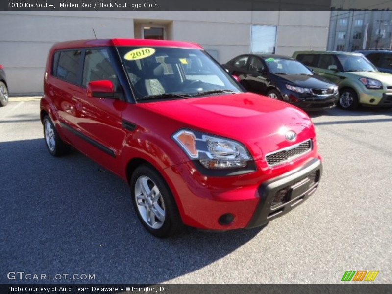 Molten Red / Black Soul Logo Cloth 2010 Kia Soul +