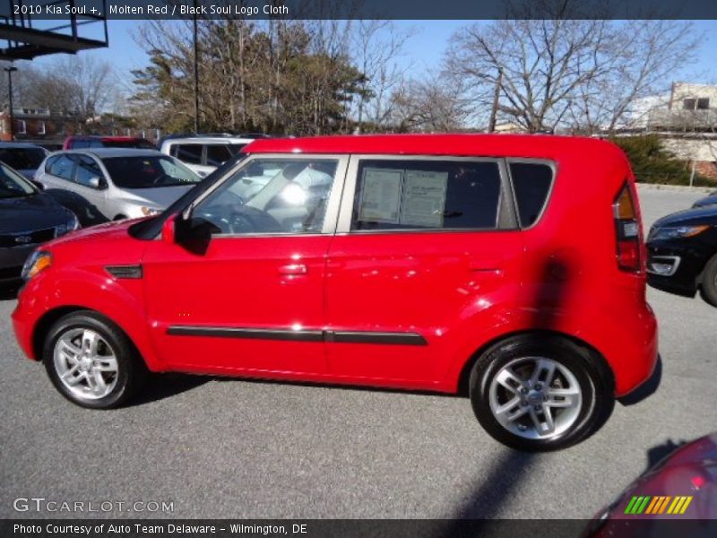 Molten Red / Black Soul Logo Cloth 2010 Kia Soul +