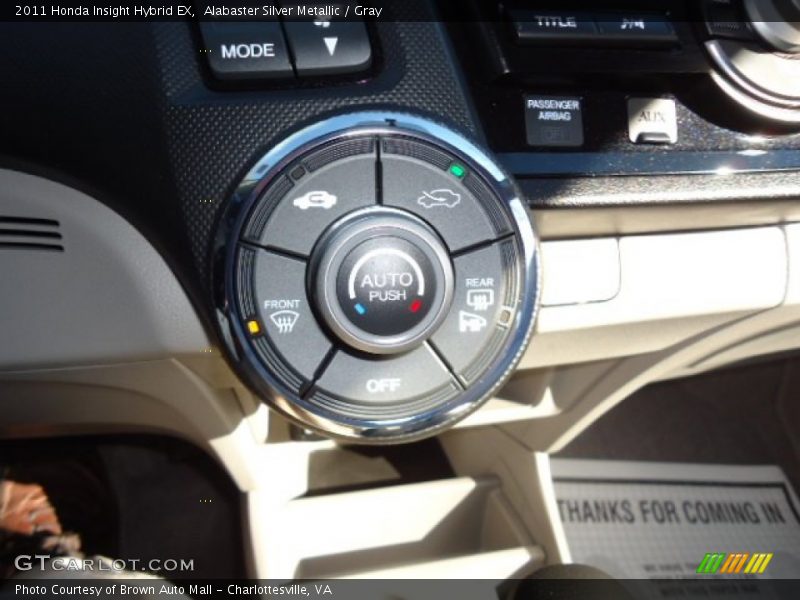 Alabaster Silver Metallic / Gray 2011 Honda Insight Hybrid EX