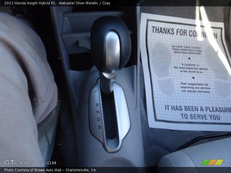 Alabaster Silver Metallic / Gray 2011 Honda Insight Hybrid EX