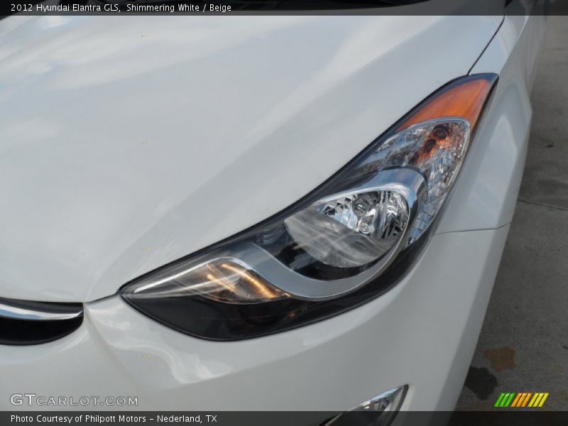 Shimmering White / Beige 2012 Hyundai Elantra GLS