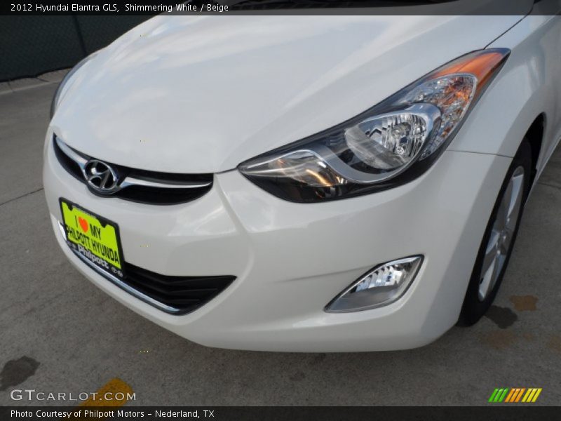 Shimmering White / Beige 2012 Hyundai Elantra GLS
