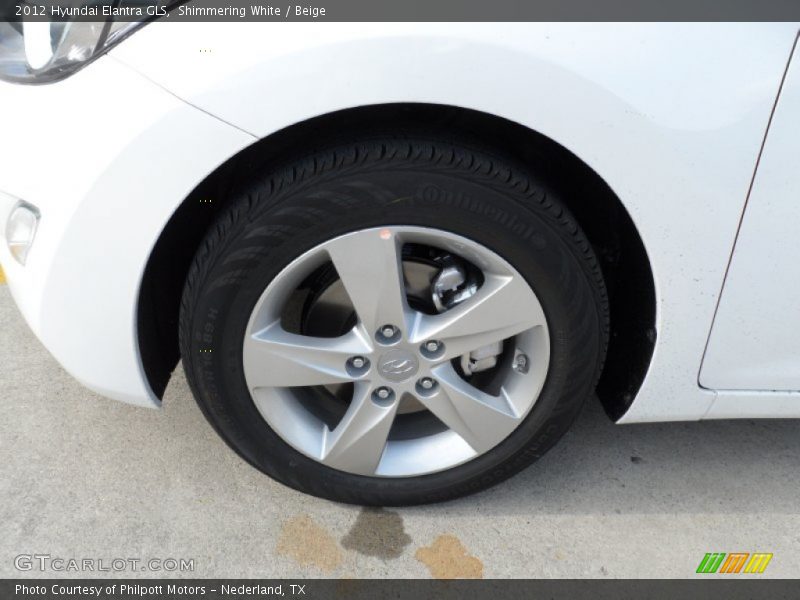 Shimmering White / Beige 2012 Hyundai Elantra GLS