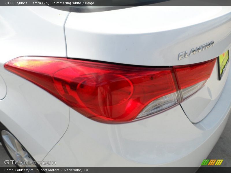 Shimmering White / Beige 2012 Hyundai Elantra GLS