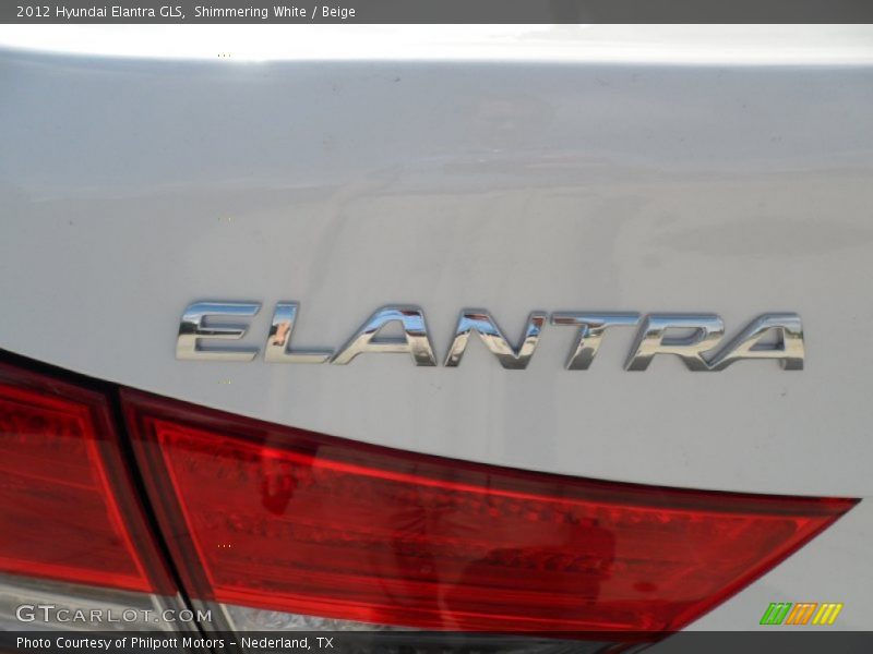 Shimmering White / Beige 2012 Hyundai Elantra GLS