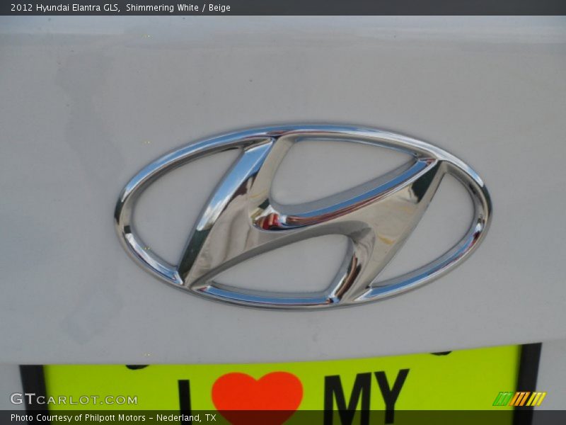 Shimmering White / Beige 2012 Hyundai Elantra GLS