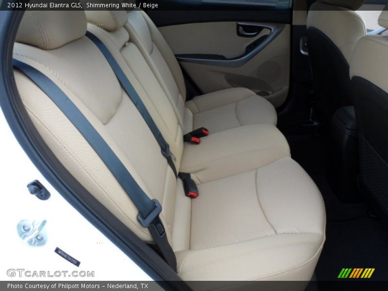 Shimmering White / Beige 2012 Hyundai Elantra GLS