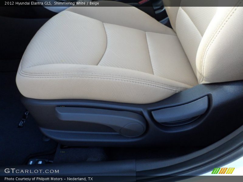 Shimmering White / Beige 2012 Hyundai Elantra GLS