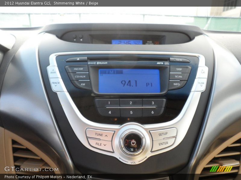 Shimmering White / Beige 2012 Hyundai Elantra GLS